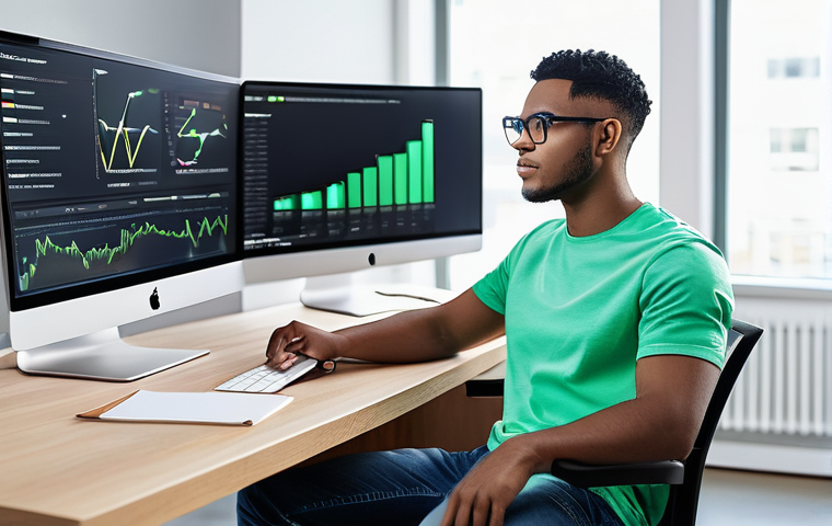 JAMstack 아키텍처에서의 성능 테스트 도구 비교 - **Prompt:** A young, diverse web developer, wearing smart casual attire like a well-fitted t-shirt a...