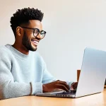 Home 11 JAMstack 아키텍처의 성능 분석 도구 평가 - **Prompt:** A diverse young adult (e.g., a woman or man in their late 20s) with a radiant smile, com...