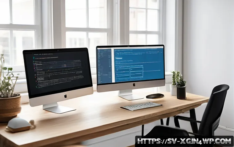 JAMstack 아키텍처의 유지보수 및 관리 전략 - A modern Scandinavian tech workspace with a developer focused on optimizing website performance, mul...