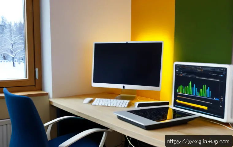 Home 17 JAMstack과 JAMstack 마이크로서비스의 통합 - Photorealistic Nordic technology workspace in Stockholm, a Swedish web developer at a clean light-wo...